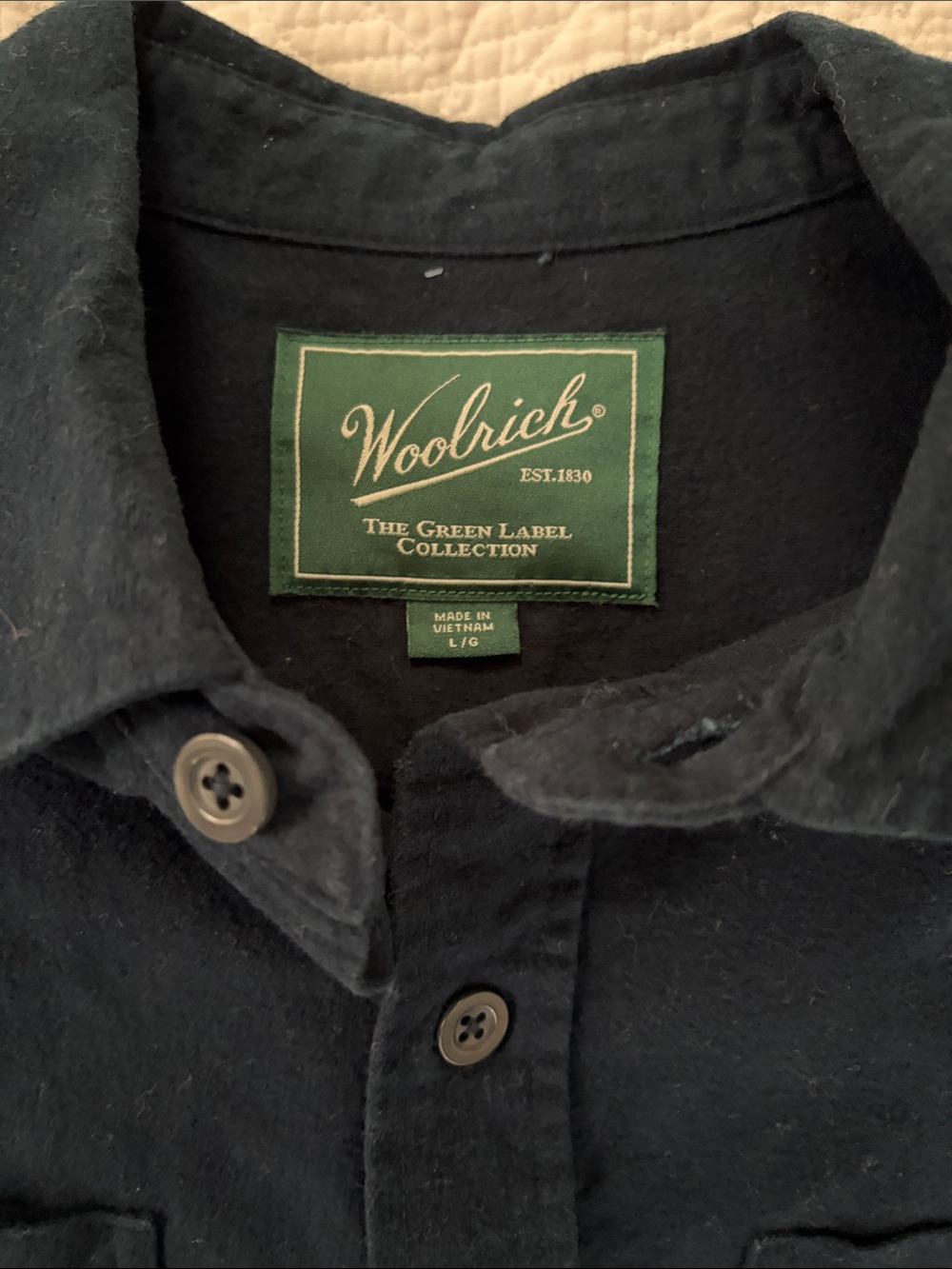 Woolrich Men's Button-Down Shirt in Deep Navy